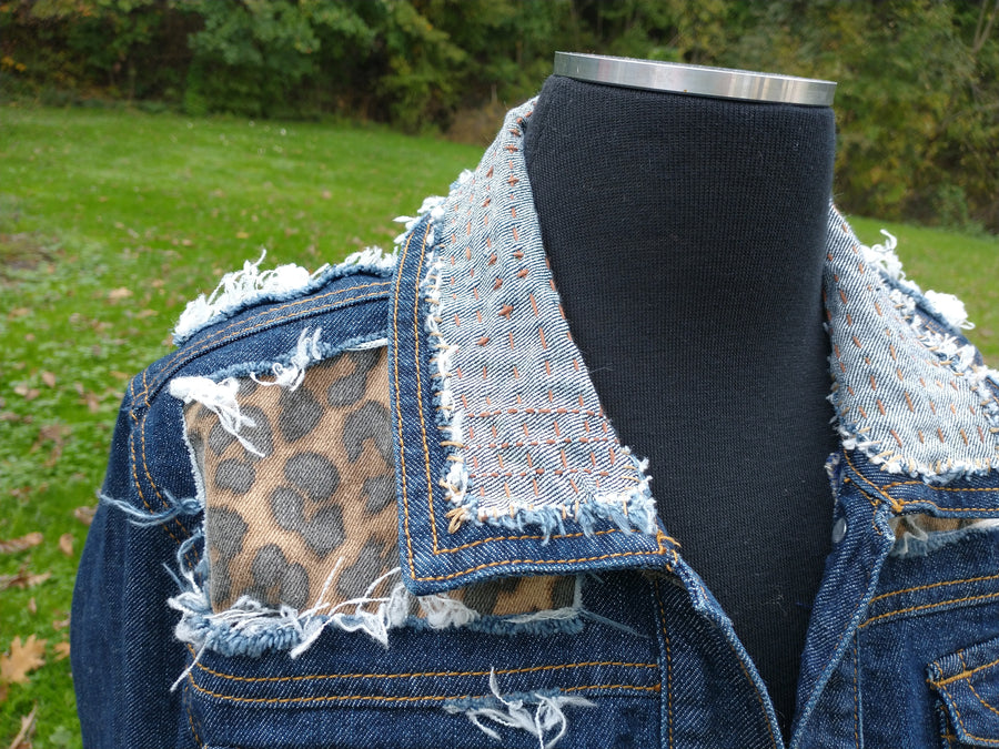 Leopard Denim Jacket