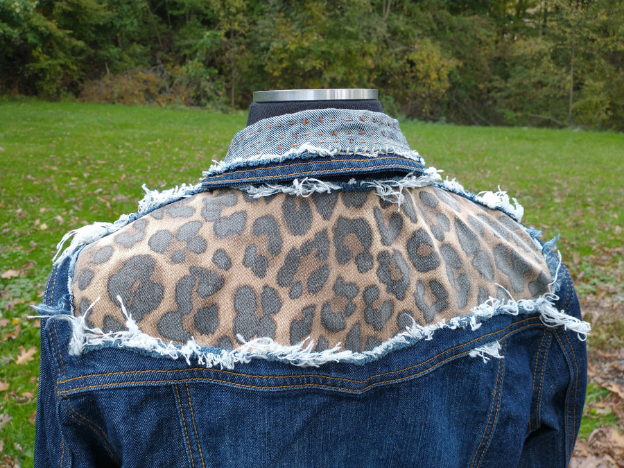 Leopard Denim Jacket