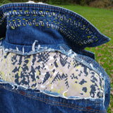 Lime Print Denim Jacket